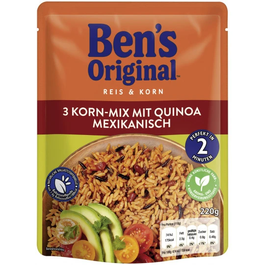Ben's Original Reis & Korn 3-Korn-Mix Mit Quinoa Mexikanisch 220G 3 Ben's Original Reis & Korn 3-Korn-Mix Mit Quinoa Mexikanisch 220G