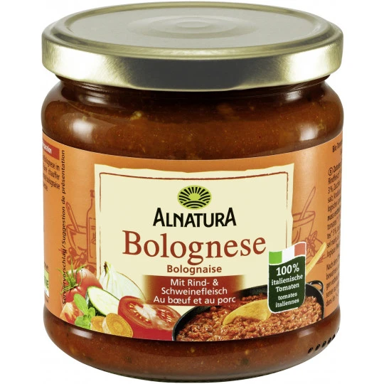 Alnatura Bio Tomatensauce Bolognese 330ML 3 Alnatura Bio Tomatensauce Bolognese 330ML