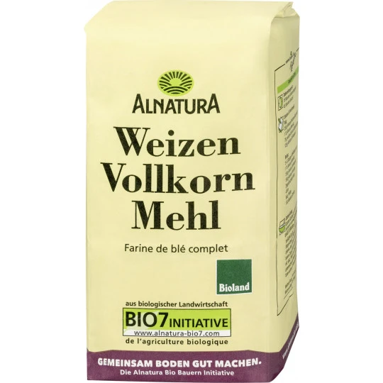 Alnatura Bio Weizenvollkornmehl 1KG 3 Alnatura Bio Weizenvollkornmehl 1KG