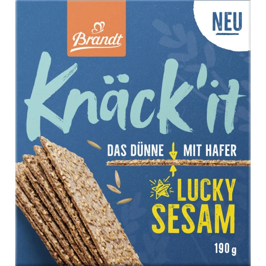Brandt Knäck'it Lucky Sesam 190G 3 Brandt Knäck'it Lucky Sesam 190G