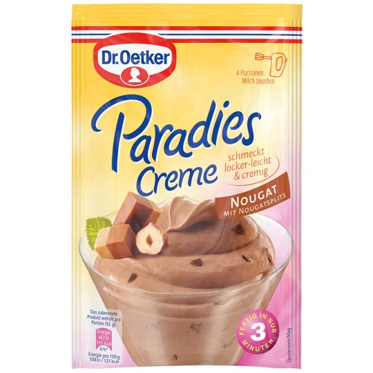 Dr. Oetker Paradies Creme Nougat Geschmack 70G 3 Dr. Oetker Paradies Creme Nougat Geschmack 70G