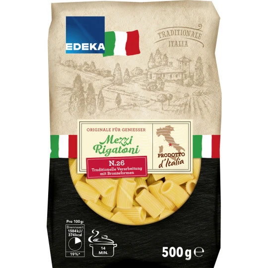 EDEKA Italia Mezzi Rigatoni 500G 3 EDEKA Italia Mezzi Rigatoni 500G