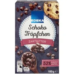 EDEKA Schokotröpfchen Zartbitter 100G