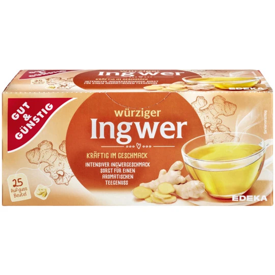 Gut &Günstig Ingwer Tee 25ST 50G 3 Gut &Günstig Ingwer Tee 25ST 50G