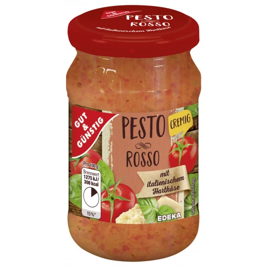 Gut & Günstig Pesto Rosso Cremig 190G 3 Gut & Günstig Pesto Rosso Cremig 190G