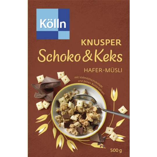 Kölln Müsli Knusper Schoko & Keks 500G 3 Kölln Müsli Knusper Schoko & Keks 500G