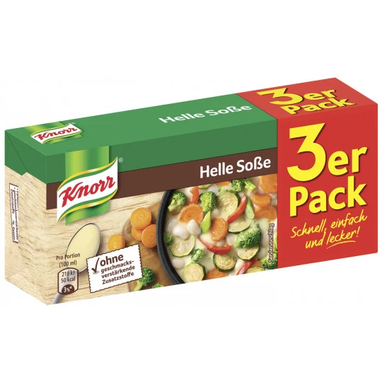 Knorr Helle Soße 3x 28G 3 Knorr Helle Soße 3x 28G