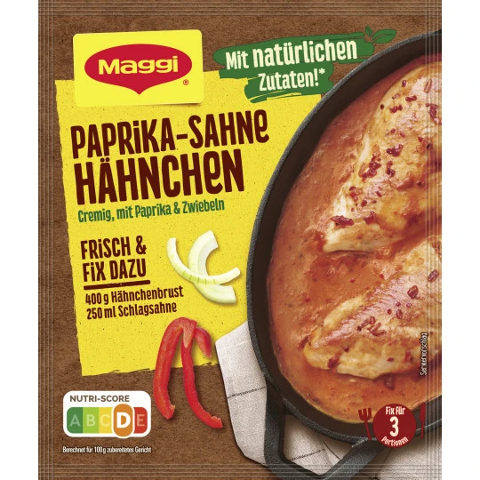 Maggi Paprika Sahne Hähnchen 31G 3 Maggi Paprika Sahne Hähnchen 31G