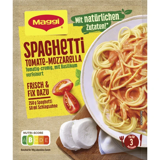 Maggi Spaghetti Tomate-Mozzarella 40G 3 Maggi Spaghetti Tomate-Mozzarella 40G