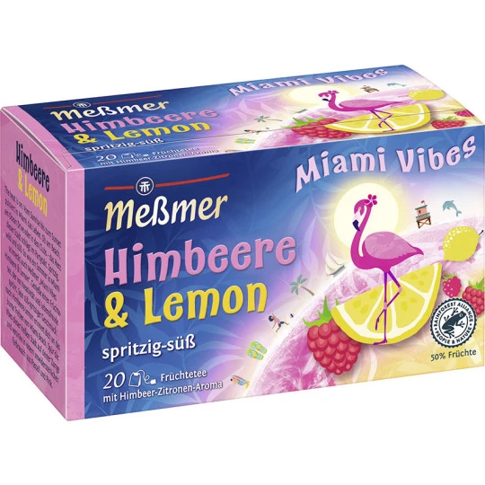 Meßmer Miami Vibes Himbeere-Lemon 20ST 50G 3 Meßmer Miami Vibes Himbeere-Lemon 20ST 50G