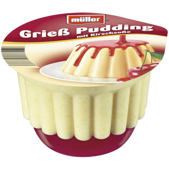 Mueller Grieß Pudding Mit Kirschsoße 450G 3 Mueller Grieß Pudding Mit Kirschsoße 450G