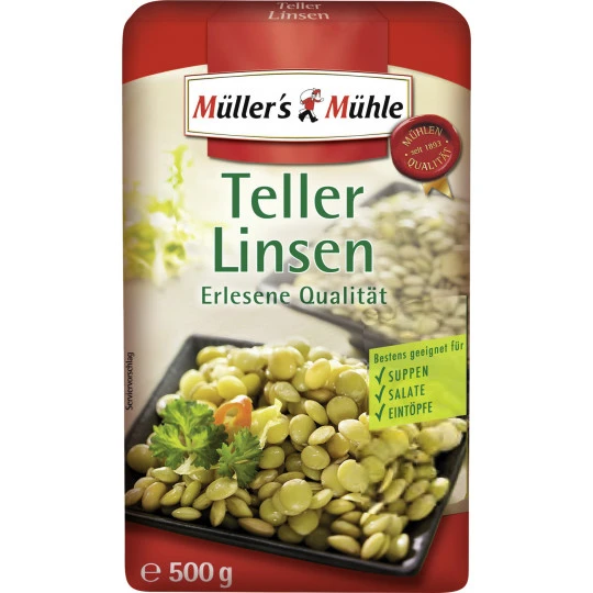 Müller's Mühle Teller Linsen 500G 3 Müller's Mühle Teller Linsen 500G