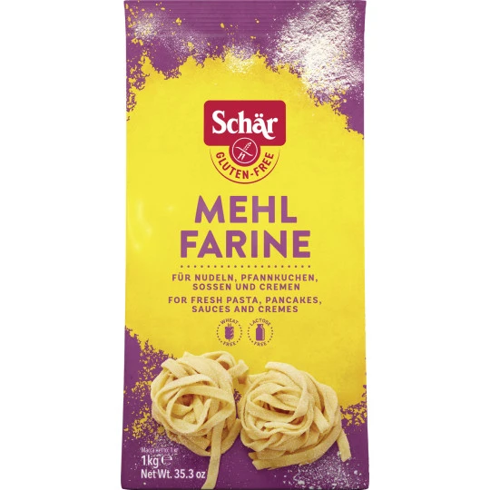 Schär Mehl Für Nudeln, Pfannkuchen, Sossen Und Cremes 1KG 3 Schär Mehl Für Nudeln, Pfannkuchen, Sossen Und Cremes 1KG