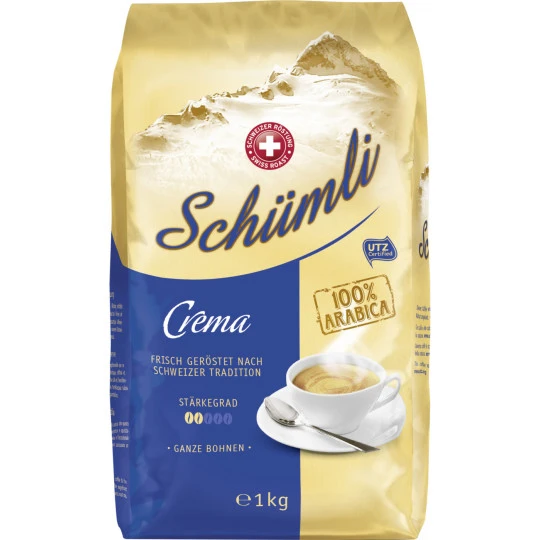 Schümli Crema Kaffee Ganze Bohnen 1KG 3 Schümli Crema Kaffee Ganze Bohnen 1KG